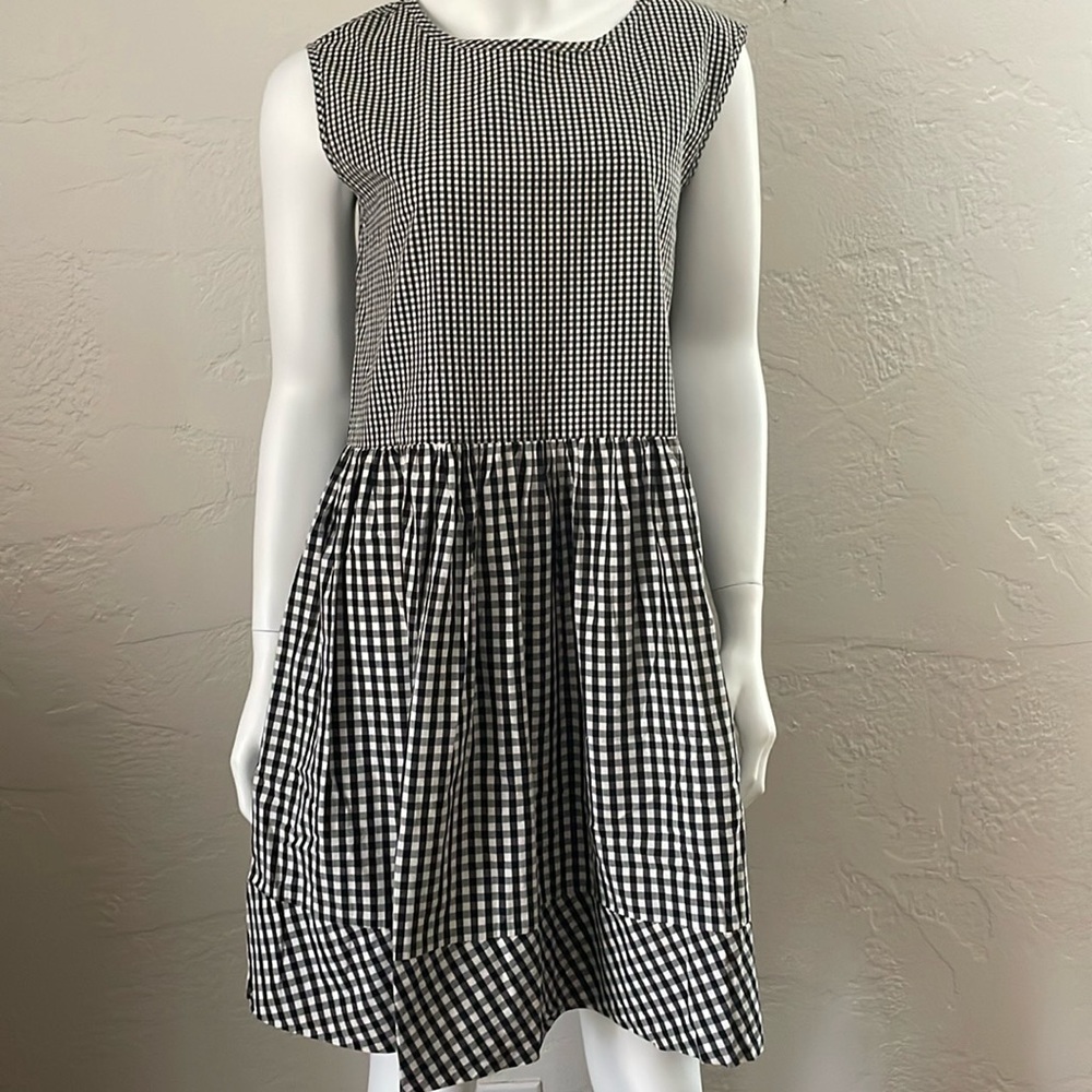 Madewell Black and White Gingham Dress